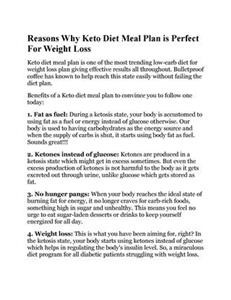 Good Meal Plan for Keto Diet